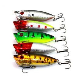 LENPABY 8 Pcs/lot Mini Crankbaits Flottant Panfish Leurres Manivelle Basse Pêche Appâts 5.5 Cm / 2.16 "/ 8g