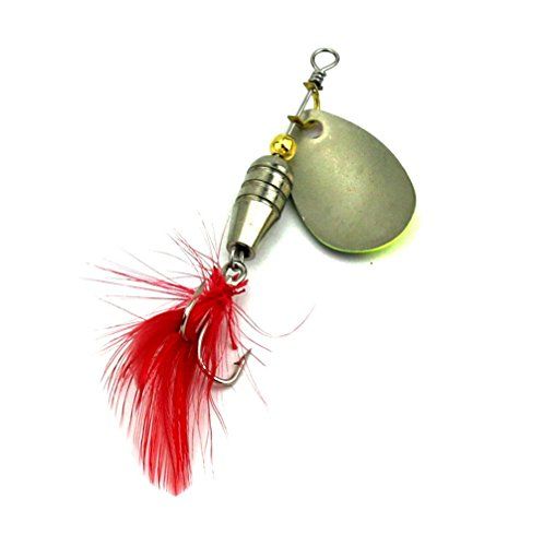 LENPABY 10pcs Spoons Fishing Kit//Trout Spinner Kit//5.7CM Spinnerbaits3.8G Spoon Bait for Perch