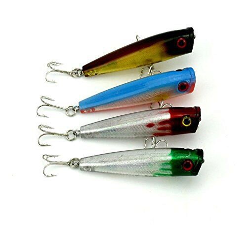 LENPABY Pack of 8 Floating Hard Plastic Baits Topwater