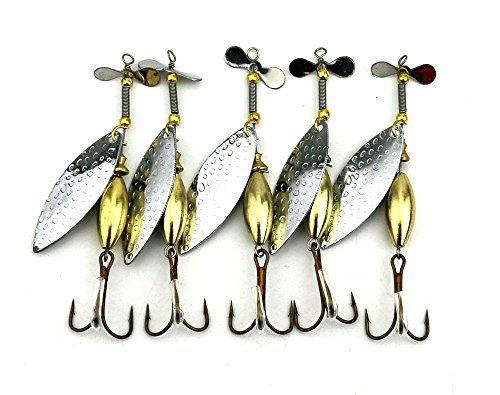 Details about / 2pcs Spinner Bait Sequin Spoon Wobble Hook Artificial Bait Fishing Tackle