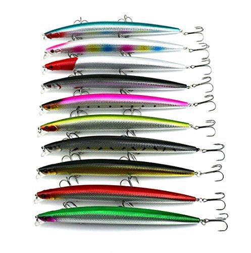LENPABY 10pcs 18cm 26g hard diving big minnow fishing lures bass wobbler  pike carp crappie catfish perch fishing baits