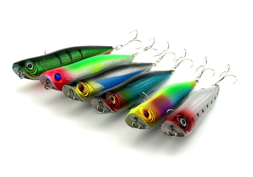 10CM Hard Plastic Popper Lure Bait Floating Top Water 10g Saltwater Tackle 