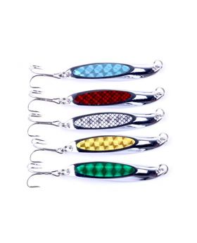 LENPABY 10pcs 7cm 21g hard metal miter sequins spinner spoon fishing lures wobbler pike carp trout perch fishing baits