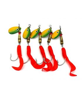 LENPABY 10pcs metal sequin spinner spoon fishing lures artificial peche wobble bass japan hooks fishing baits isca pesca fishing tackles
