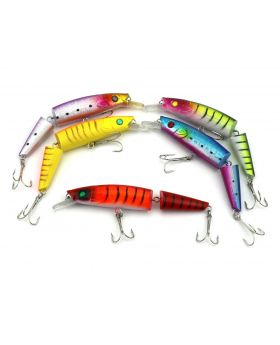 LENPABY Crank Bait Wobbler Fish 5PCS 14CM 20.2G  Multi Jointed Topwater Life like Trout Swimbait  With Hooks Carp Pike Bass Fishing Tackle ToolFishing Bass Lures