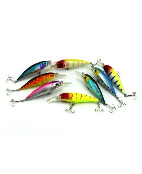 LENPABY 8PCS Fishing Lures Kit 3D Eyes Hard Minnow Floating Deep Diver For Saltwater Freshwater Fishing Lures Minnow Floating Deep Dive Crankbait 10.5cm11g
