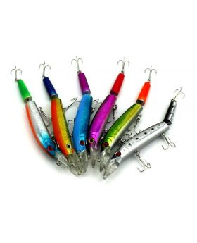 LENPABY Crank Bait Wobbler Fish 6PCS 15G Multi Jointed Topwater Life like Trout Swimbait  With Hooks Carp Pike Bass Fishing Tackle ToolFishing Bass Lures