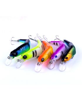 LENPABY Crank Bait Wobbler Fish 5PCS 12.5CM 16.2G Multi Jointed Topwater Life like Trout Swimbait  With Hooks Carp Pike Bass Fishing Tackle ToolFishing Bass Lures