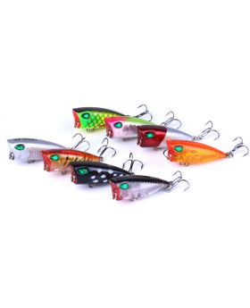 LENPABY 8PCS Popper Floating Lure 4CM 3.5G Popper Fishing Lures Set   Treble Hooks Fishing Tackle SetSurface Topwater Hard Fishing