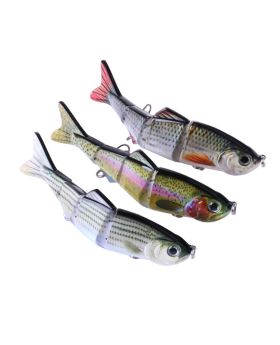 LENPABY Crank Bait Wobbler Fish 3PCS 15cm 37.3g Multi Jointed Topwater Life like Trout Swimbait  With Hooks Carp Pike Bass Fishing Tackle ToolFishing Bass Lures