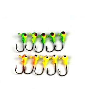 LENPABY 20pcs 2.5cm - 1.75g  Mix Lead Round Jigs Head Fishing Lures Baits Hook Fish Tackle