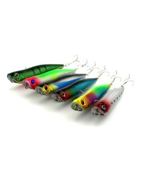 LENPABY 8PCS  15.6G 10CM Popper Floating Lure Artificial Fishing Lures Kit 3D Eyes Hard Popper Lures For Saltwater Freshwater
Surface Topwater Hard Fishing