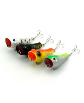 LENPABY 4PCS Popper Floating Lure 7.4G Lure Bait Surface Topwater Hard Fishing Popper Swimbait with Realistic 3D Tridimensional Design
Surface Topwater Hard Fishing