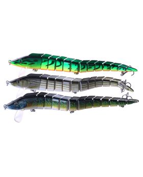 LENPABY 3PCS Crank Bait Wobbler Fish 23CM 46G Multi Jointed Topwater Life like Trout Swimbait  With Hooks Carp Pike Bass Fishing Tackle ToolFishing Bass Lures