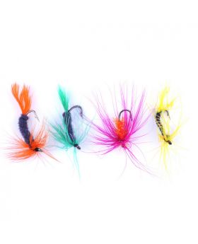 LENPABY 156g 96PCS bait Fly Fishing Dry Flies Lure Hooks Artificial Bugs Pack, Trout Bait Dry Fly Fishing fishing jigs Lures Kit with Case Box