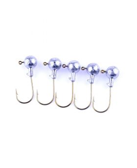 LENPABY 20pcs 7G Mix Lead Round Jigs Head Fishing Lures Baits Hook Fish Tackle