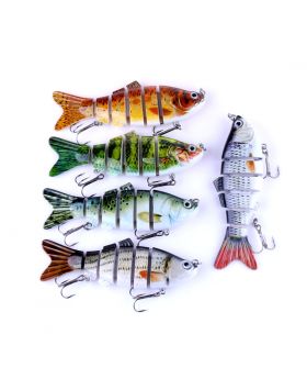 LENPABY Crank Bait Wobbler Fish 5PCS 18G 10CM Multi Jointed Topwater Life like Trout Swimbait  With Hooks Carp Pike Bass Fishing Tackle ToolFishing Bass Lures