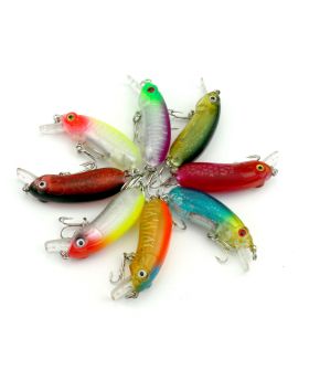 LENPABY 8PCS fishing lures for bass 6cm-9.8g Topwater Hard Baits Minnow Crankbait Pencil VIB Swimbait Lures Kit Set Fit Saltwater and Freshwater