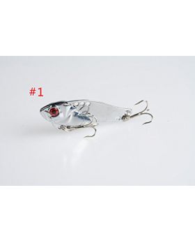 8pcs 5cm 8#hooks metal vibe fishing lues bass carp trout catfish blade fishing baits VIB020