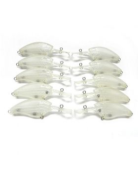LENPABY 10PCS Fishing lures Clear Plastic Unpainted Crankbait Fishing Lures Blank Lure Bodies for Making Lures 9cm/3.54"/10g
