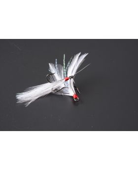 LENPABY 6# fishing jigs 40pcs Feather Fishing Treble Hooks for Saltwater Freshwater High Carbon Steel different Fish Hook