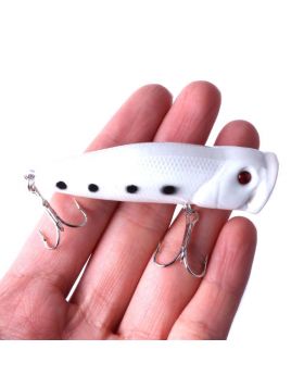 LENPABY 5PCS Popper Floating Lure 7.5CM 10G Artificial Fishing Lures Kit  3D Fishing Eyes Popper Crankbait Vibe Sinking Lure for Bass Trout Walleye RedfishSurface Topwater Hard Fishing