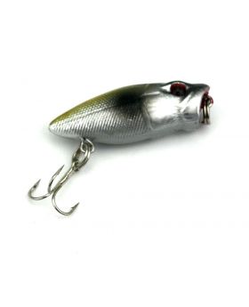 LENPABY 6PCS Popper Floating Lure 3G 3.5CM Popper Fishing Lures Set  Treble Hooks Fishing Tackle SetSurface Topwater Hard Fishing