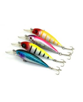 LENPABY 8PCS Fishing Lures Kit 3D Eyes Hard Minnow Floating Deep Diver For Saltwater Freshwater Fishing Lures Minnow Floating Deep Dive Crankbait 10.5cm11g