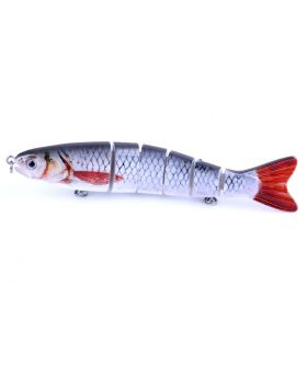 LENPABY Crank Bait Wobbler Fish 5PCS 13CM 21G Multi Jointed Topwater Life like Trout Swimbait  With Hooks Carp Pike Bass Fishing Tackle ToolFishing Bass Lures