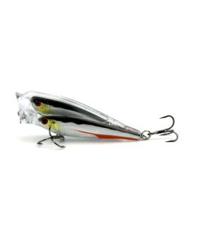 LENPABY 5PCS  12.8G  8CM Popper Floating Lure Artificial Fishing Lures Kit 3D Eyes Hard Popper Lures For Saltwater FreshwaterSurface Topwater Hard Fishing