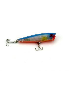 LENPABY 4PCS 6.6G 6.5CM  Treble Hooks Fishing Tackle Set  Popper Swimbait with Realistic 3D Tridimensional Design